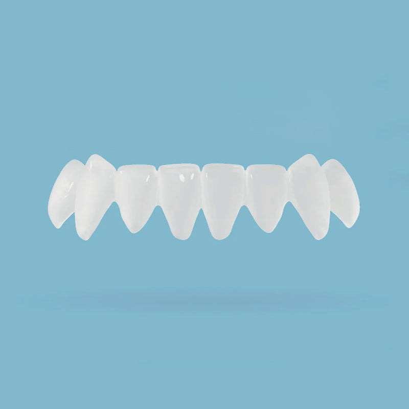 Bottom snap on veneer on a light blue background