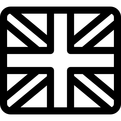 Black icon of british flag